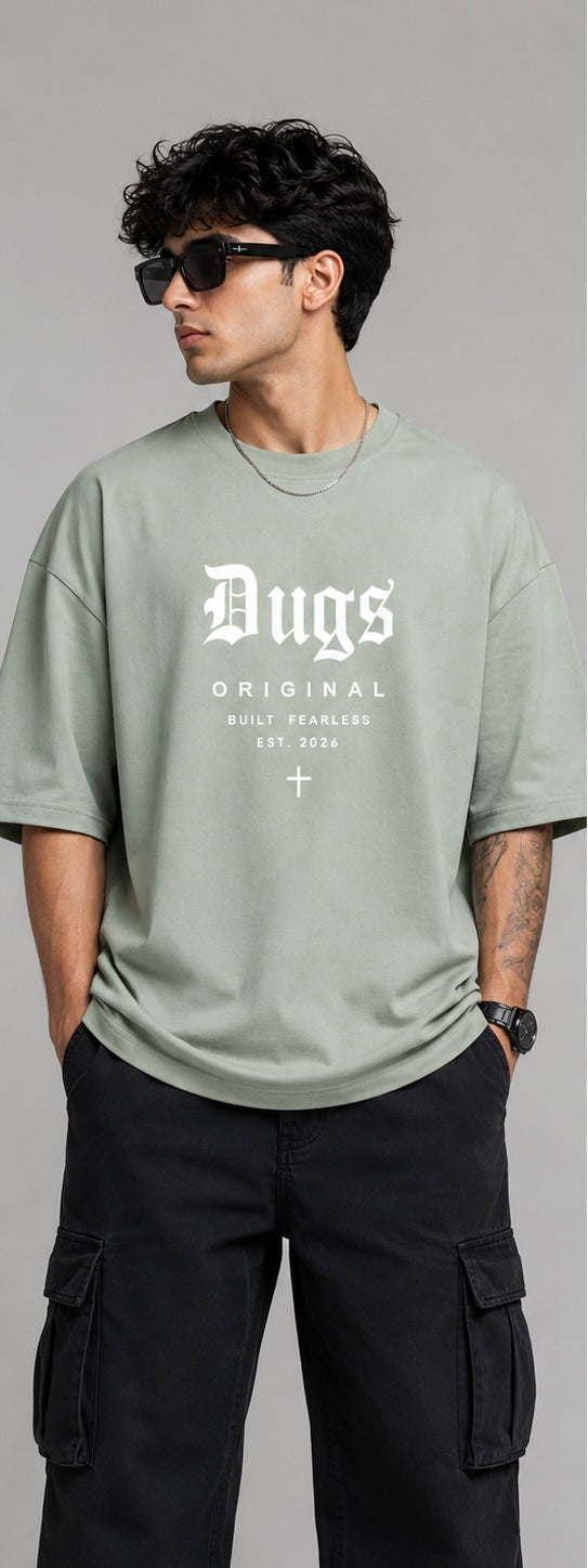 DUGS Original Oversized T-Shirt for Men | 240 GSM Premium Cotton