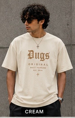 DUGS Original Oversized T-Shirt for Men | 240 GSM Premium Cotton